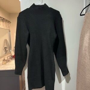 H&M Black Ribbed Knit Dress